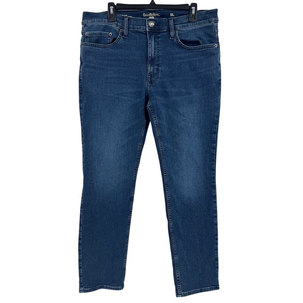 Goodfellow & Co Mens Slim Fit Jeans 36x30 Medium Blue Stretch Denim Cenido Wash